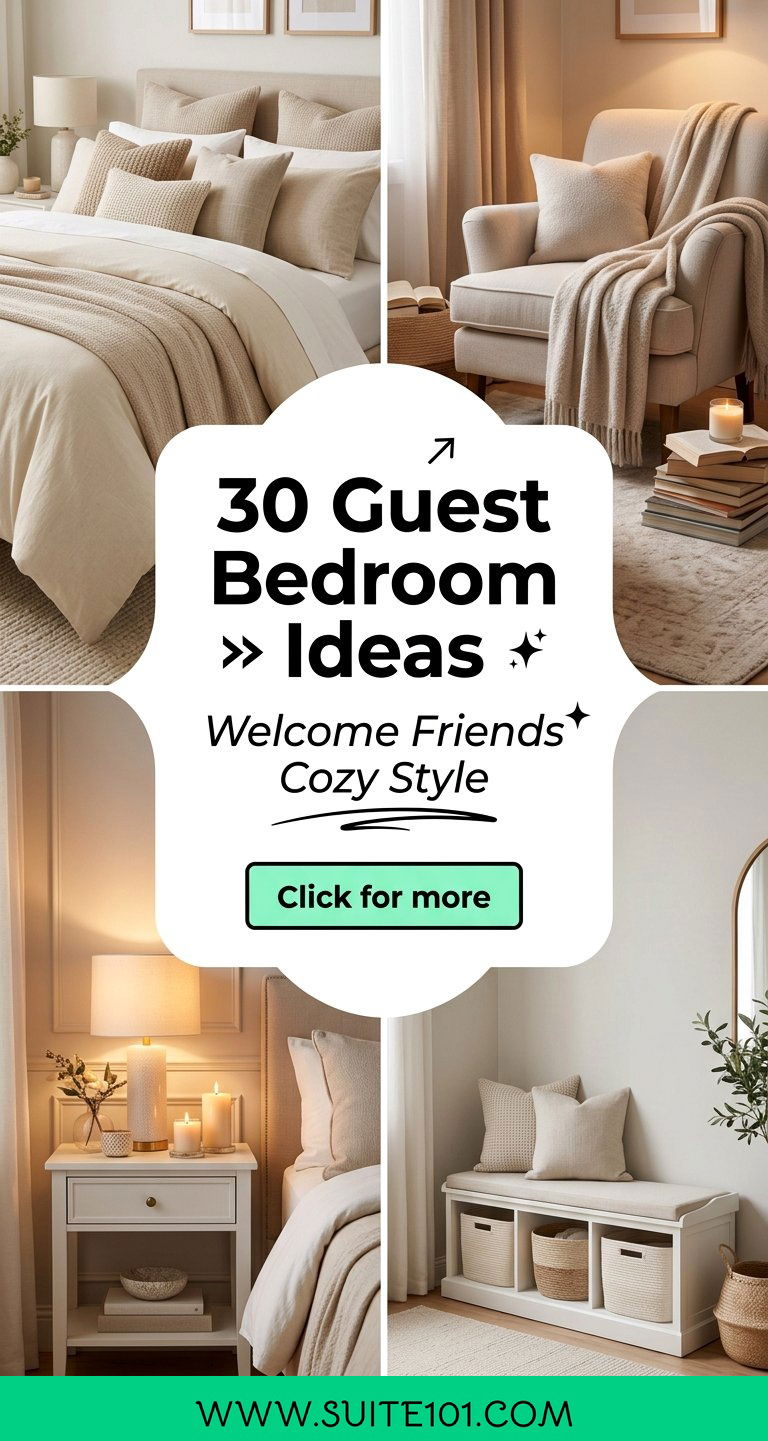 30 Guest Bedroom Ideas to Welcome Friends in Cozy Style - 30 Guest Bedroom Ideas to Welcome Friends in Cozy Style