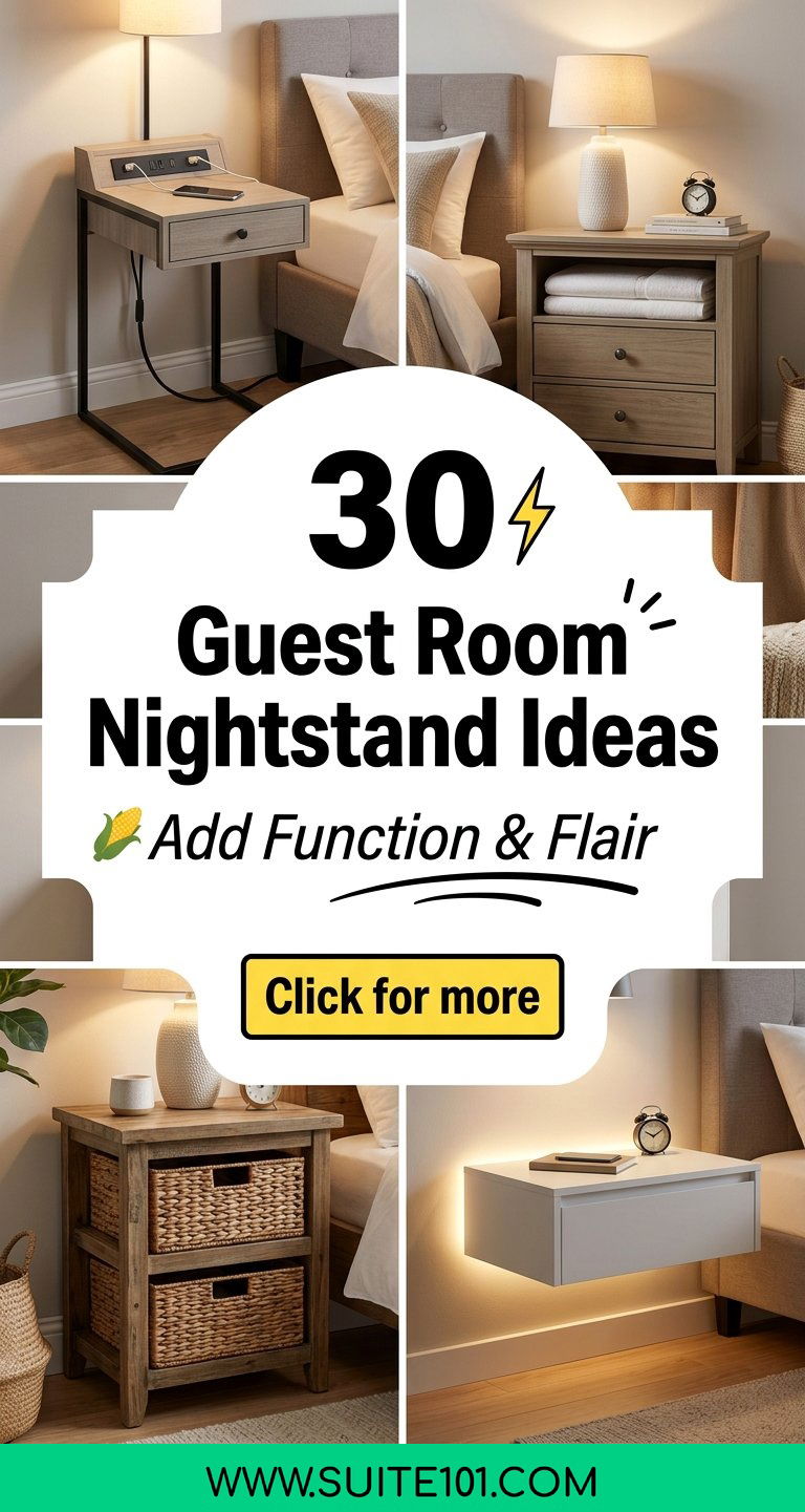 30 Guest Room Nightstand Ideas to Add Function and Flair - 30 Guest Room Nightstand Ideas to Add Function and Flair