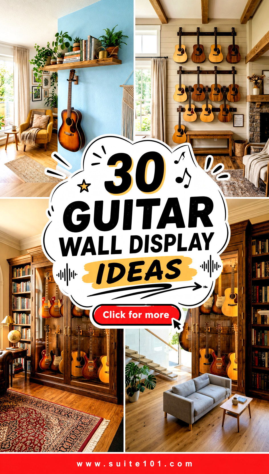 30 Guitar Wall Display Ideas to Rock Your Space in Style - 30 Guitar Wall Display Ideas to Rock Your Space in Style