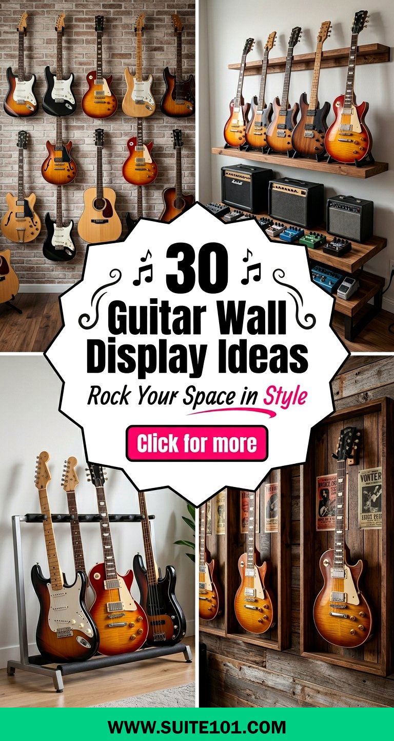 30 Guitar Wall Display Ideas to Rock Your Space in Style - 30 Guitar Wall Display Ideas to Rock Your Space in Style