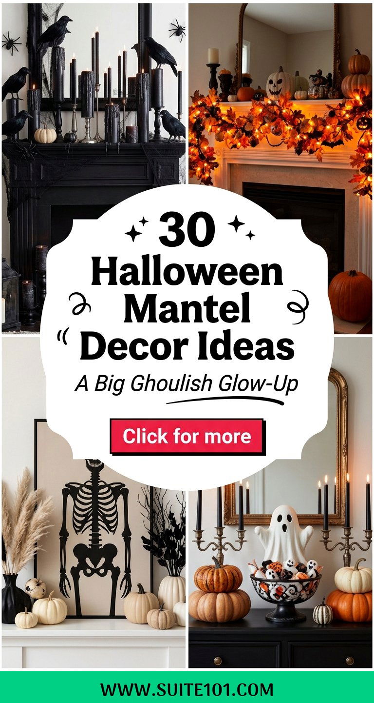 30 Halloween Mantel Decor Ideas for a Big Ghoulish Glow-Up - 30 Halloween Mantel Decor Ideas for a Big, Ghoulish Glow-Up
