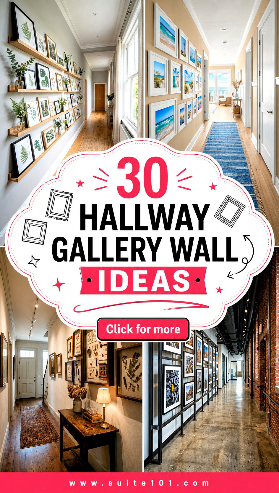 30 Hallway Gallery Wall Ideas to Turn Blank Walls Into Wow - 30 Hallway Gallery Wall Ideas to Turn Blank Walls Into Wow