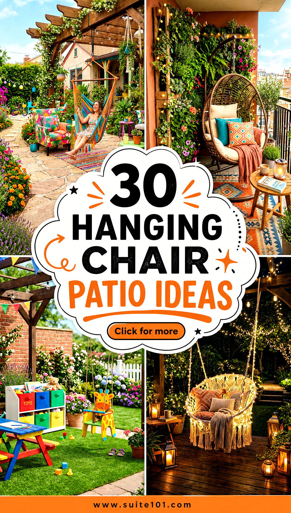 30 Hanging Chair Patio Ideas for Relaxing Outdoor Lounges - 30 Hanging Chair Patio Ideas for Relaxing Outdoor Lounges