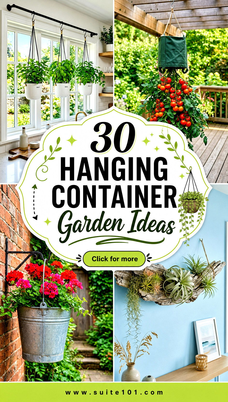 30 Hanging Container Garden Ideas for Vertical Greenery - 30 Hanging Container Garden Ideas for Vertical Greenery