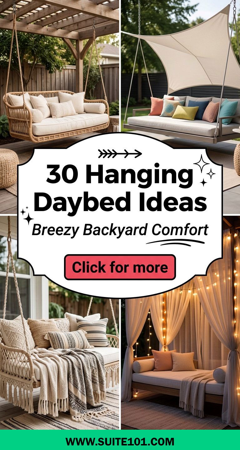 30 Hanging Daybed Ideas for Ultimate Breezy Backyard Comfort - 30 Hanging Daybed Ideas for Ultimate Breezy Backyard Comfort