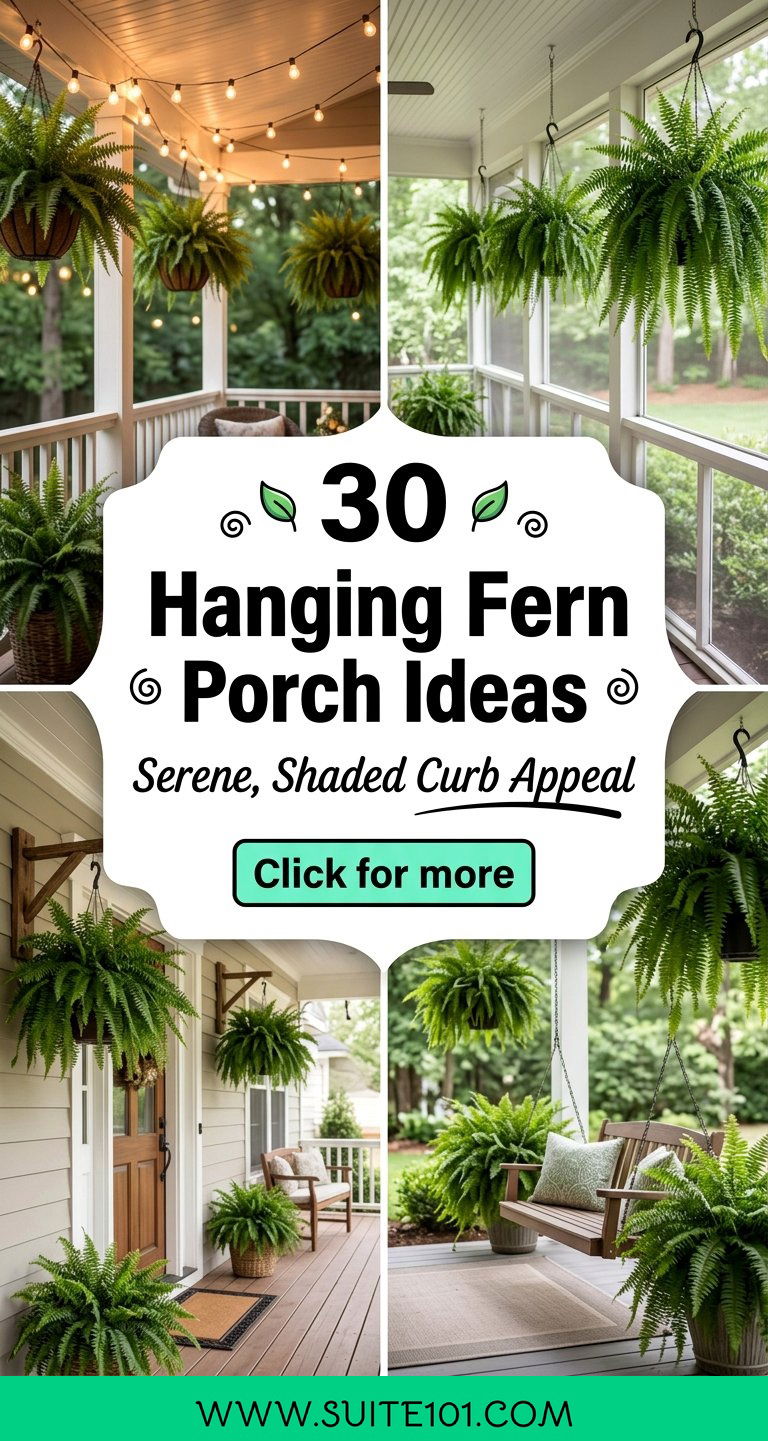 30 Hanging Fern Porch Ideas for Shaded Serene Curb Appeal - 30 Hanging Fern Porch Ideas for Shaded, Serene Curb Appeal