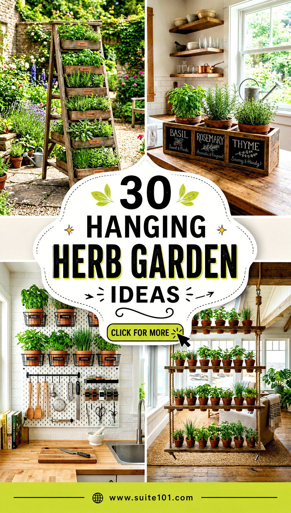 30 Hanging Herb Garden Ideas for Fresh Flavor at Home Daily - 30 Hanging Herb Garden Ideas for Fresh Flavor at Home Daily