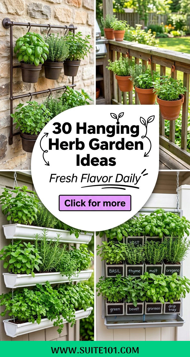 30 Hanging Herb Garden Ideas for Fresh Flavor at Home Daily - 30 Hanging Herb Garden Ideas for Fresh Flavor at Home Daily