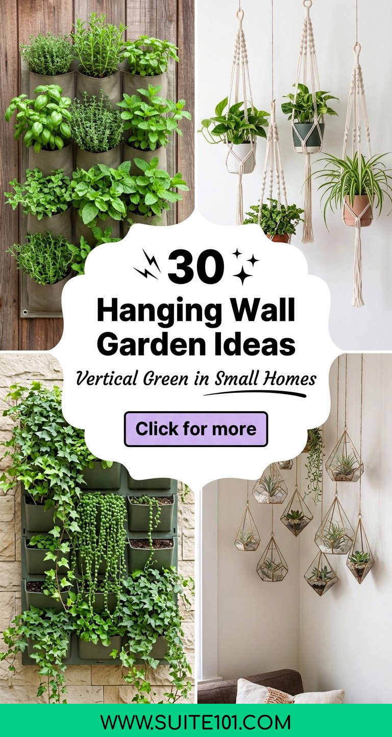 30 Hanging Wall Garden Ideas for Vertical Green in Small Homes - 30 Hanging Wall Garden Ideas for Vertical Green in Small Homes