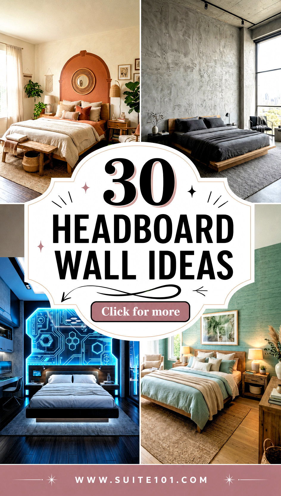 30 Headboard Wall Ideas to Make Your Bedroom Feel Bigger - 30 Headboard Wall Ideas to Make Your Bedroom Feel Bigger
