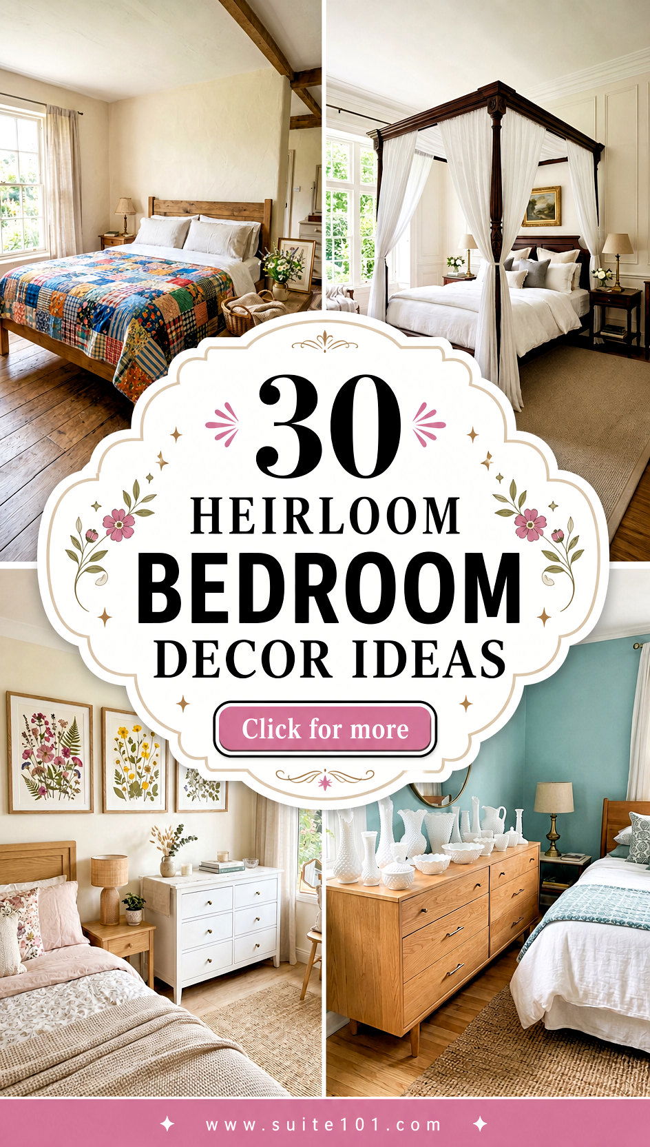 30 Heirloom Bedroom Decor Ideas for Cozy Vintage-Style Dreams - 30 Heirloom Bedroom Decor Ideas for Cozy Vintage-Style Dreams