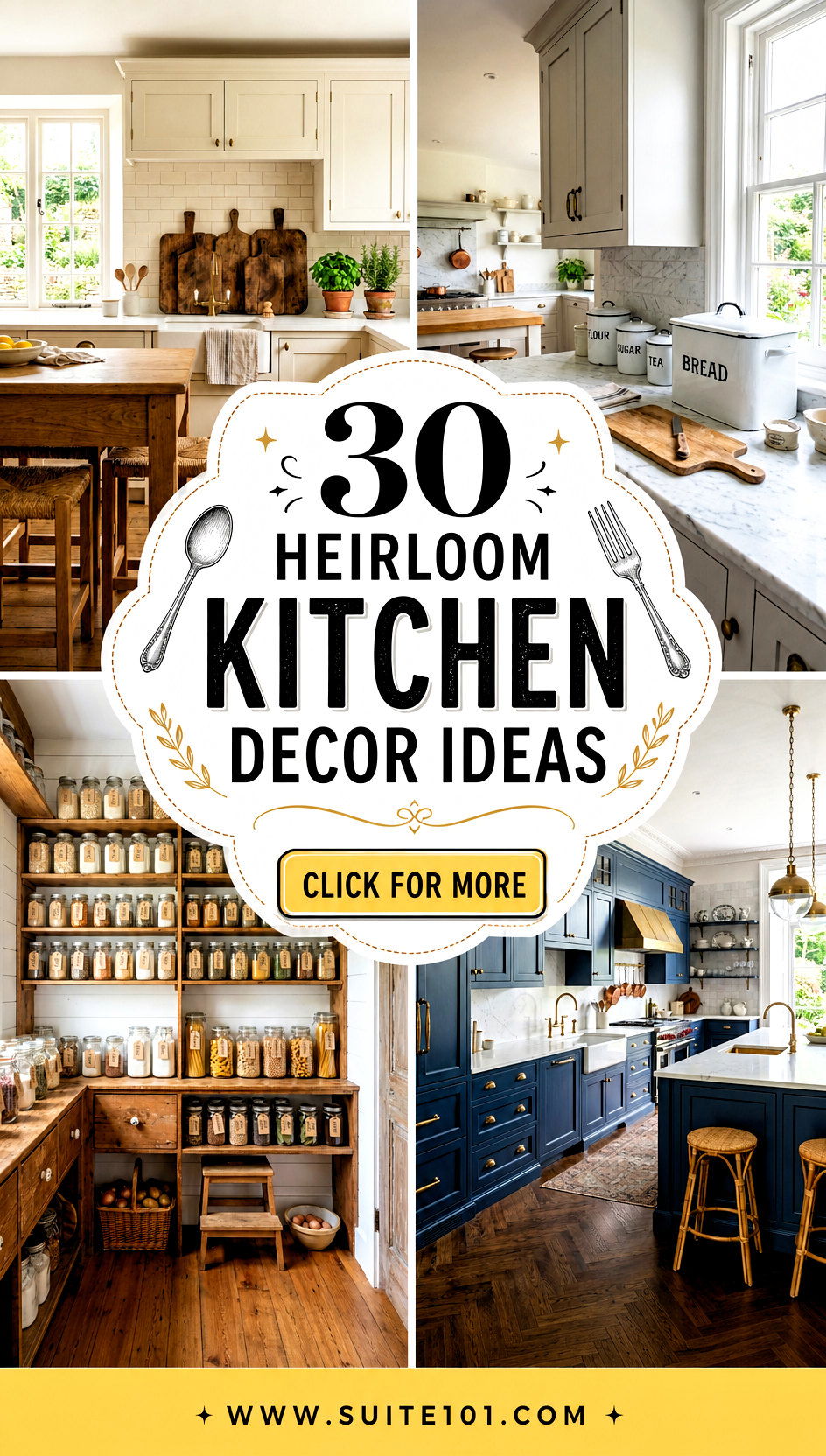 30 Heirloom Kitchen Decor Ideas for a Cozy Timeless Kitchen - 30 Heirloom Kitchen Decor Ideas for a Cozy, Timeless Kitchen