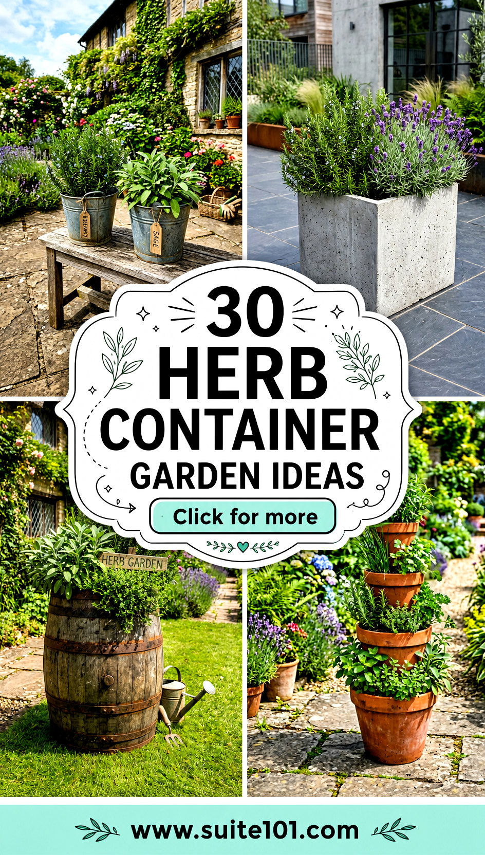30 Herb Container Garden Ideas for Fresh Flavor on Any Patio - 30 Herb Container Garden Ideas for Fresh Flavor on Any Patio