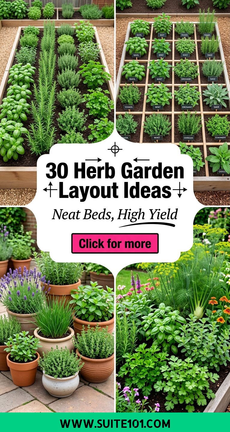 30 Herb Garden Layout Ideas for a Neat High-Yield Setup - 30 Herb Garden Layout Ideas for a Neat, High-Yield Setup