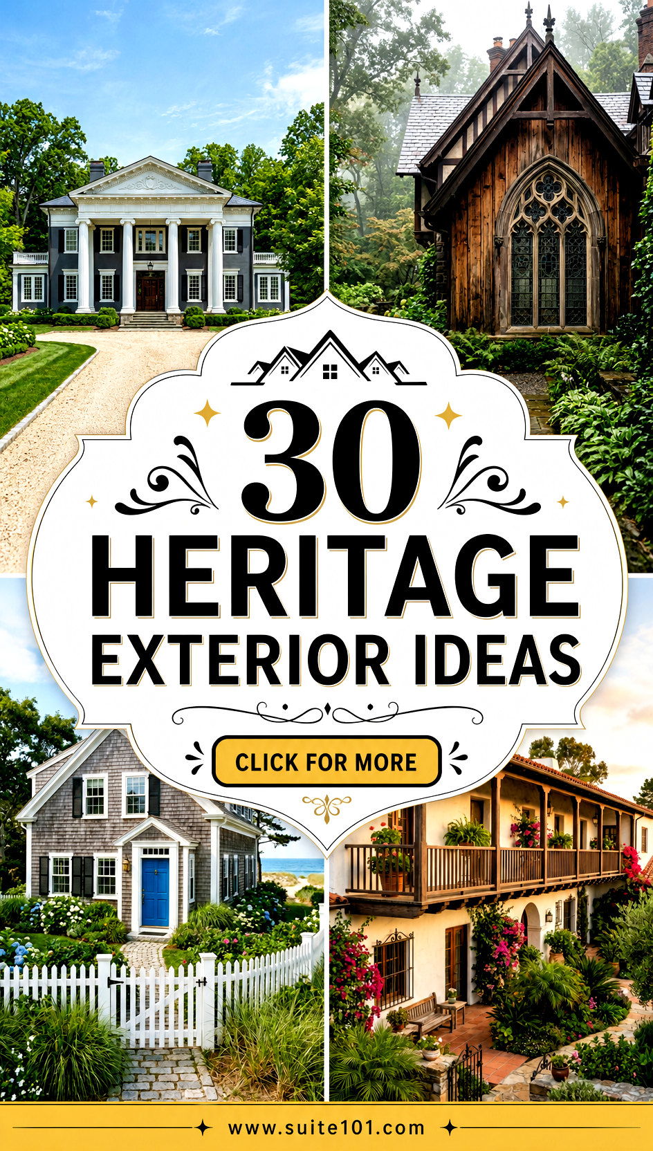 30 Heritage Exterior Ideas for Stunning Curb Appeal All Year - 30 Heritage Exterior Ideas for Stunning Curb Appeal All Year