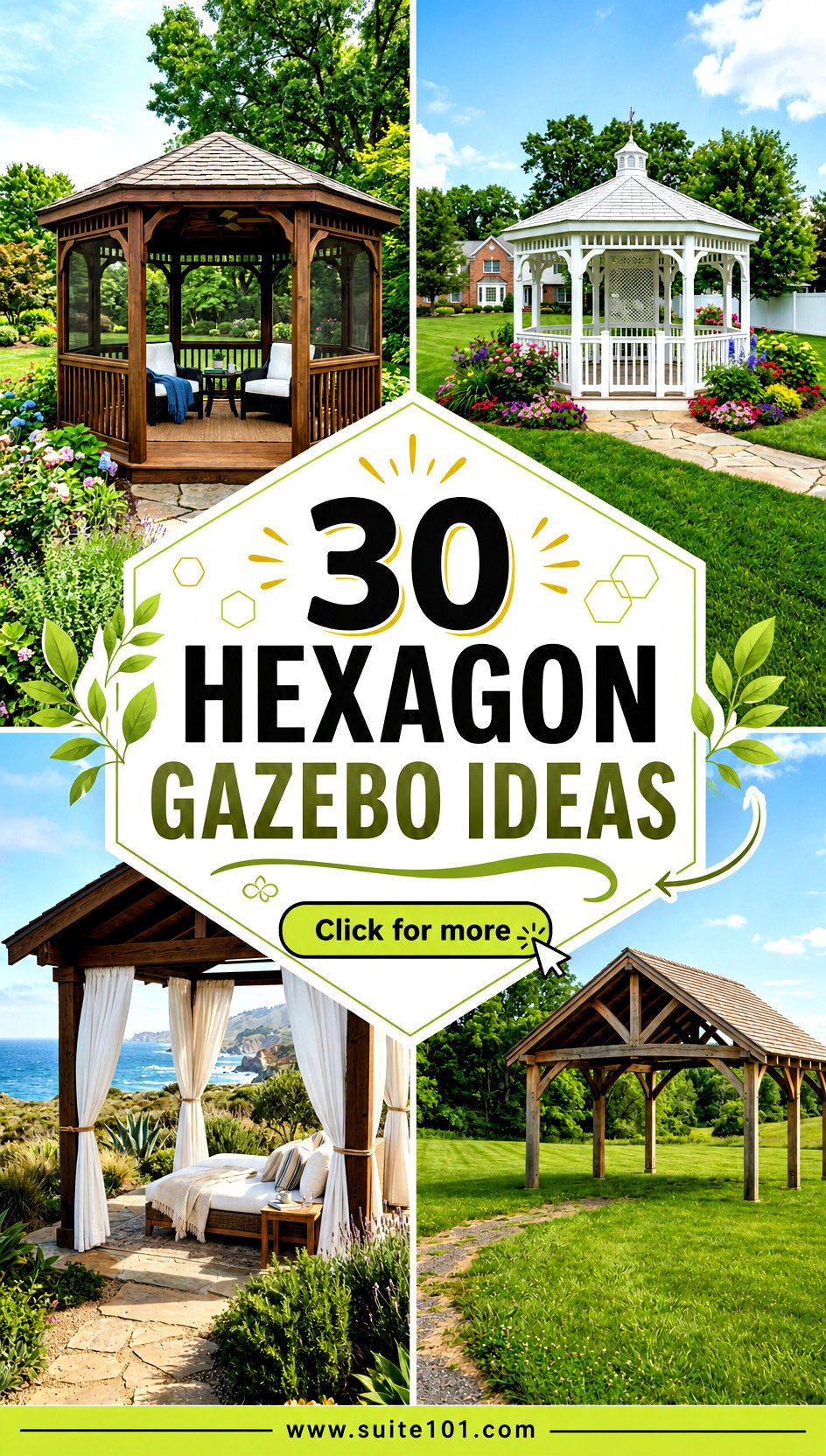 30 Hexagon Gazebo Ideas for a Stylish Outdoor Retreat Today - 30 Hexagon Gazebo Ideas for a Stylish Outdoor Retreat Today
