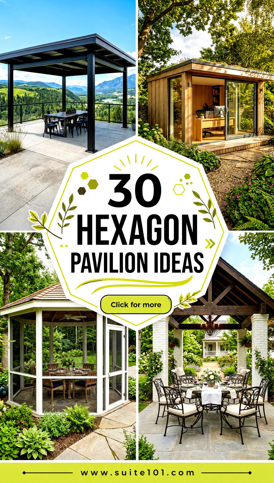 30 Hexagon Pavilion Ideas to Build a Dream Outdoor Retreat - 30 Hexagon Pavilion Ideas to Build a Dream Outdoor Retreat
