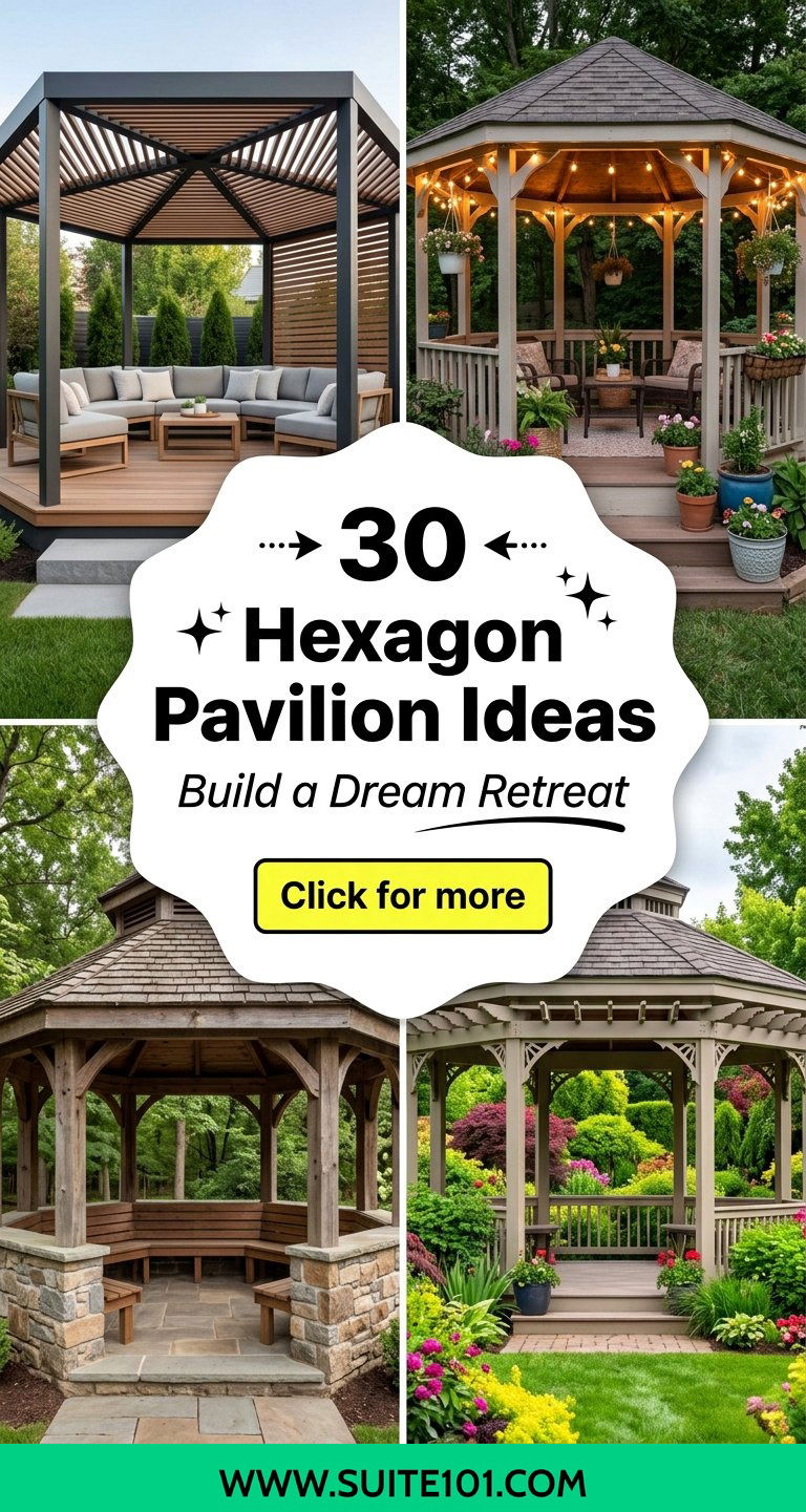 30 Hexagon Pavilion Ideas to Build a Dream Outdoor Retreat - 30 Hexagon Pavilion Ideas to Build a Dream Outdoor Retreat