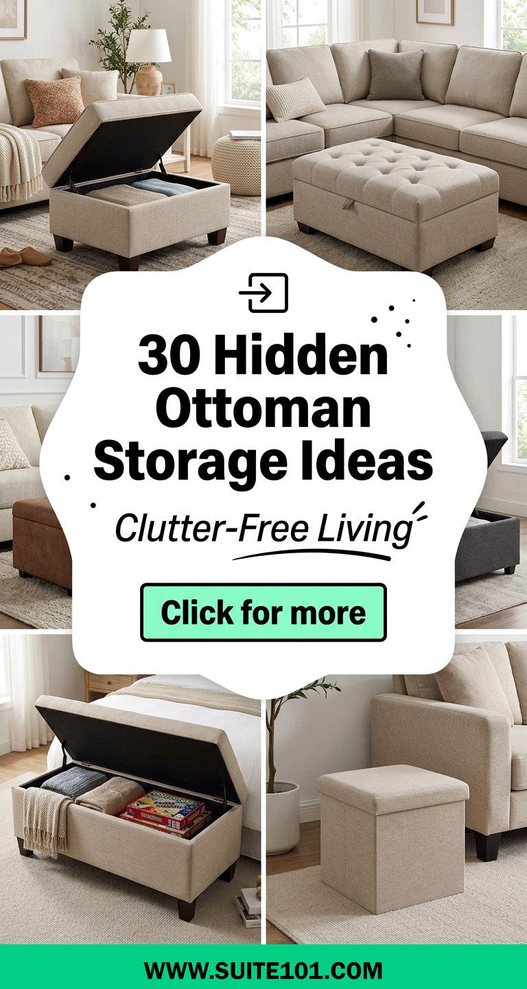 30 Hidden Ottoman Storage Ideas for Clutter-Free Living - 30 Hidden Ottoman Storage Ideas for Clutter-Free Living