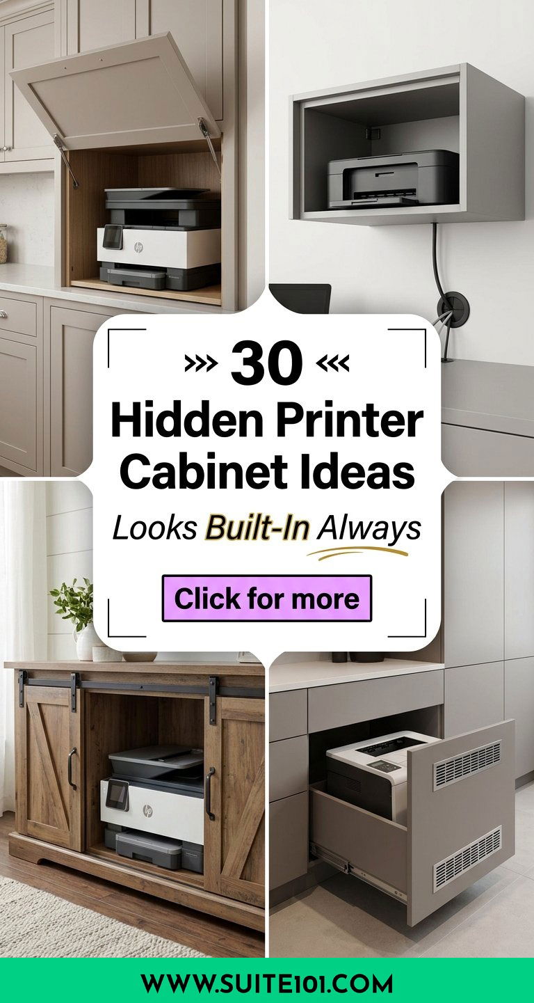 30 Hidden Printer Cabinet Ideas That Look Built-In and Sleek - 30 Hidden Printer Cabinet Ideas That Look Built-In and Sleek