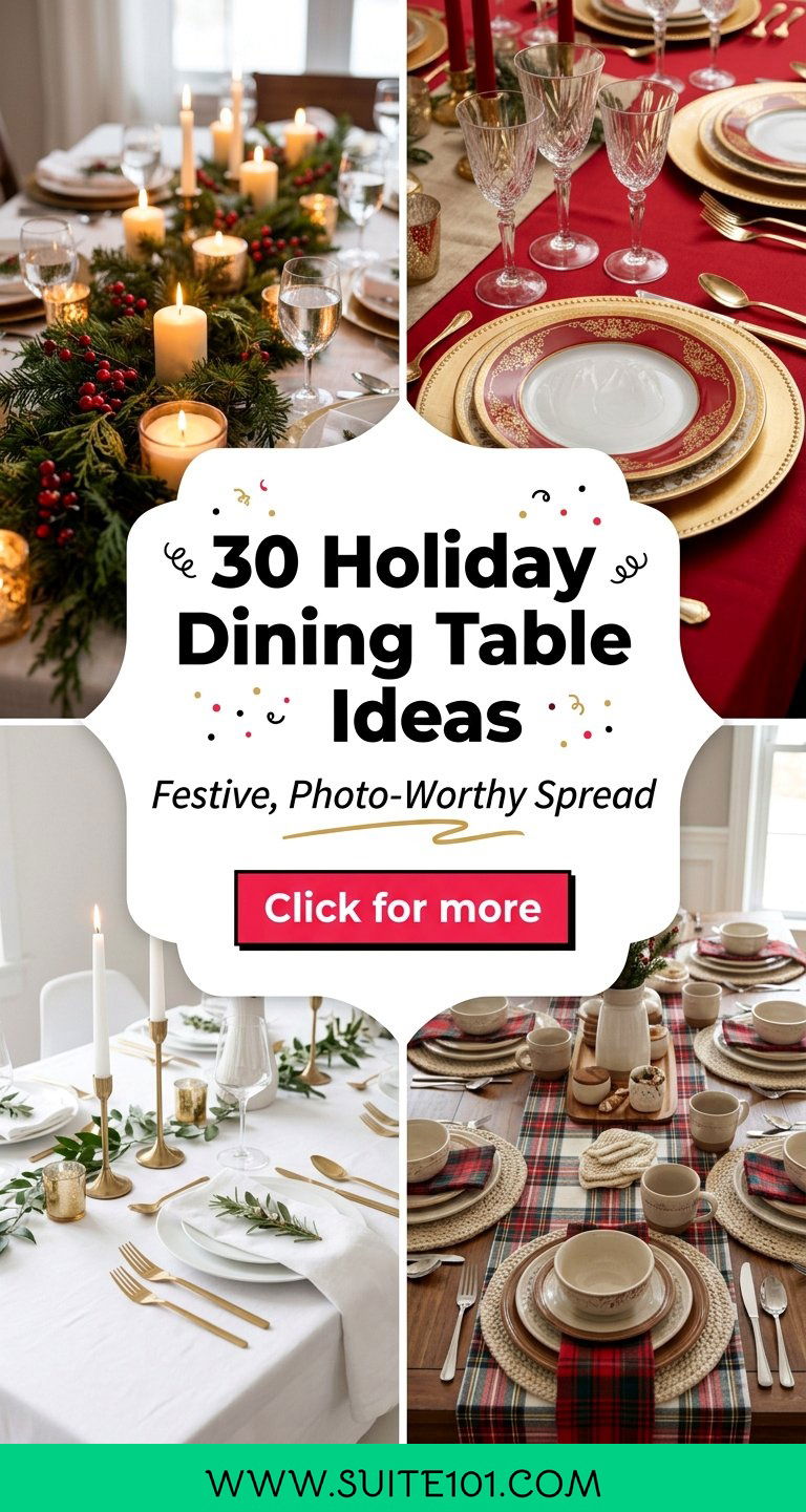 30 Holiday Dining Table Ideas for a Festive Photo-Worthy Spread - 30 Holiday Dining Table Ideas for a Festive, Photo-Worthy Spread
