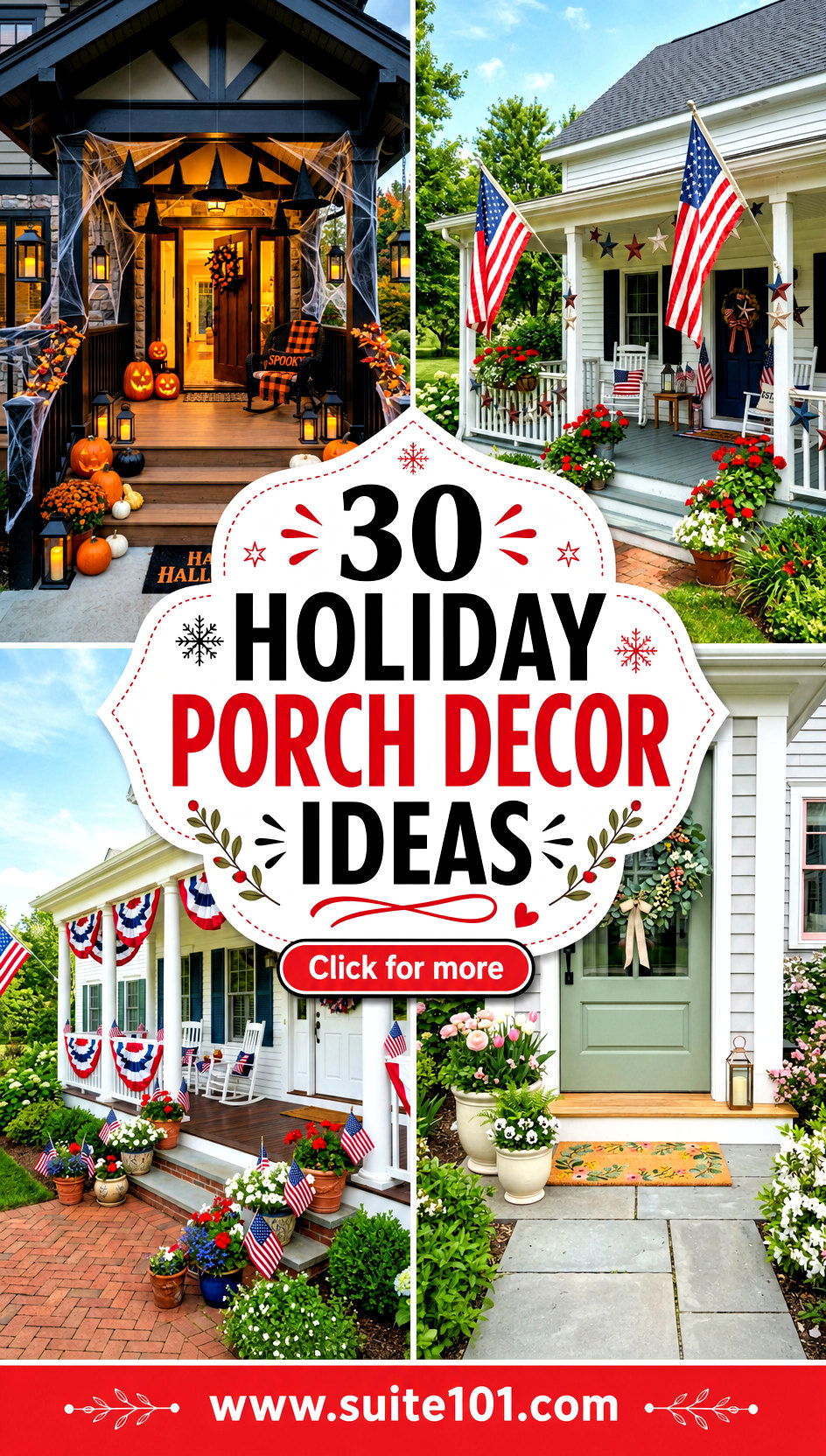 30 Holiday Porch Decor Ideas for a Warm Welcoming Entrance - 30 Holiday Porch Decor Ideas for a Warm, Welcoming Entrance