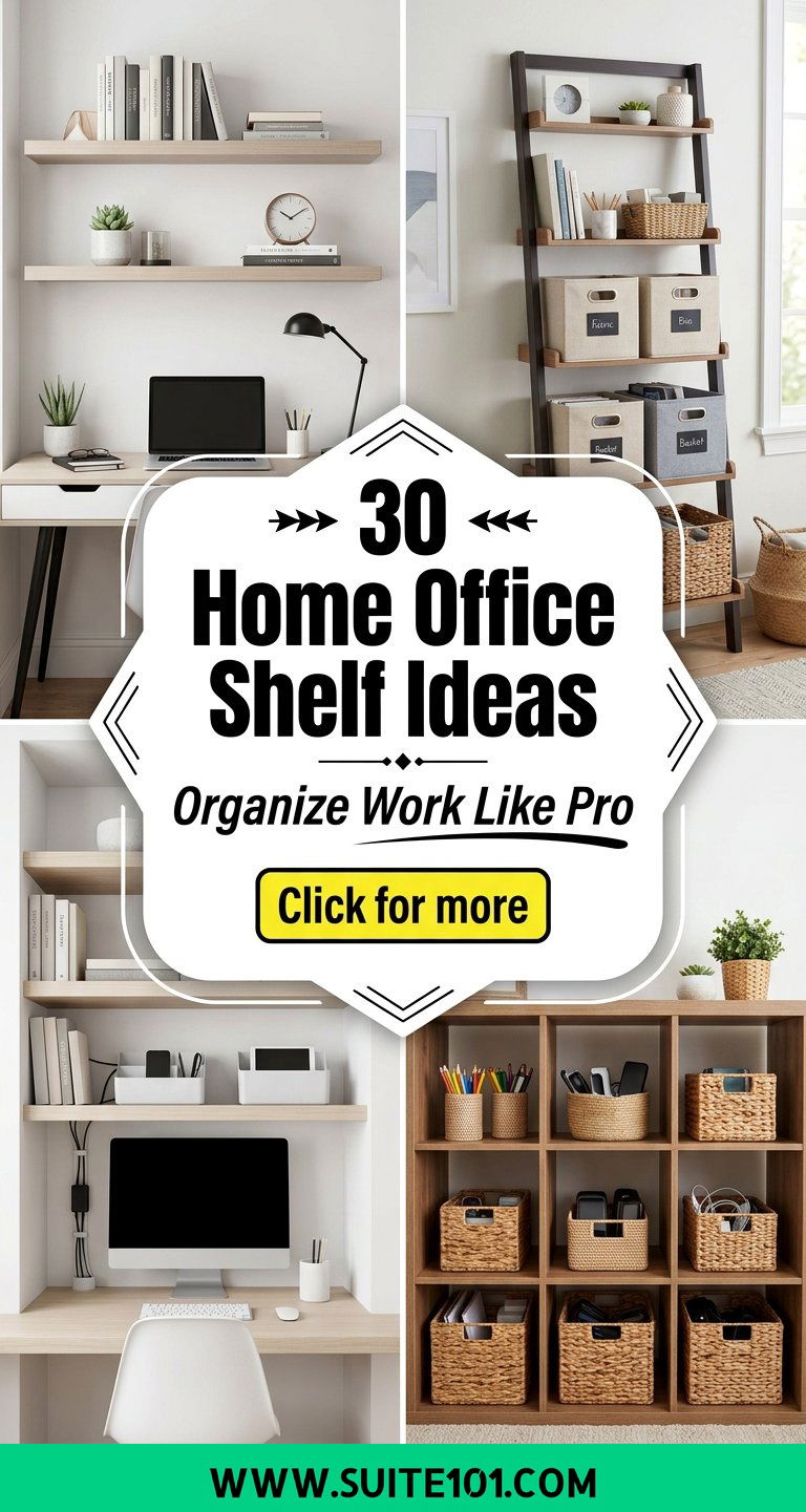 30 Home Office Shelf Ideas to Organize Work Like a Pro Today - 30 Home Office Shelf Ideas to Organize Work Like a Pro Today