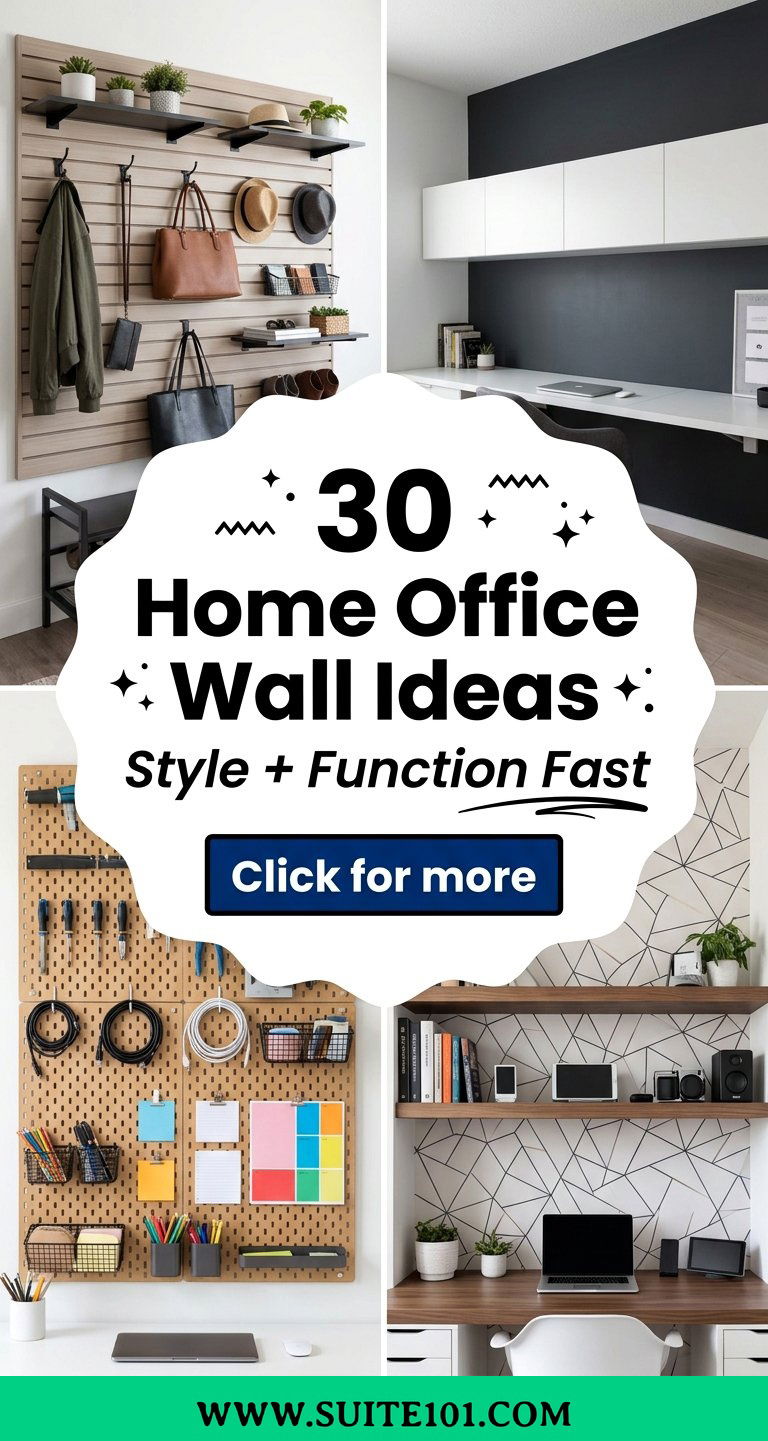 30 Home Office Wall Ideas to Add Style and Function Fast - 30 Home Office Wall Ideas to Add Style and Function Fast