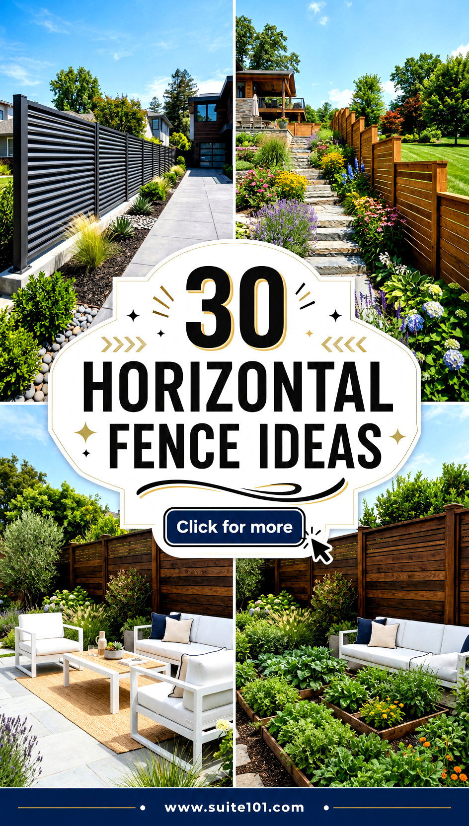 30 Horizontal Fence Ideas for a Modern Stylish Backyard - 30 Horizontal Fence Ideas for a Modern, Stylish Backyard