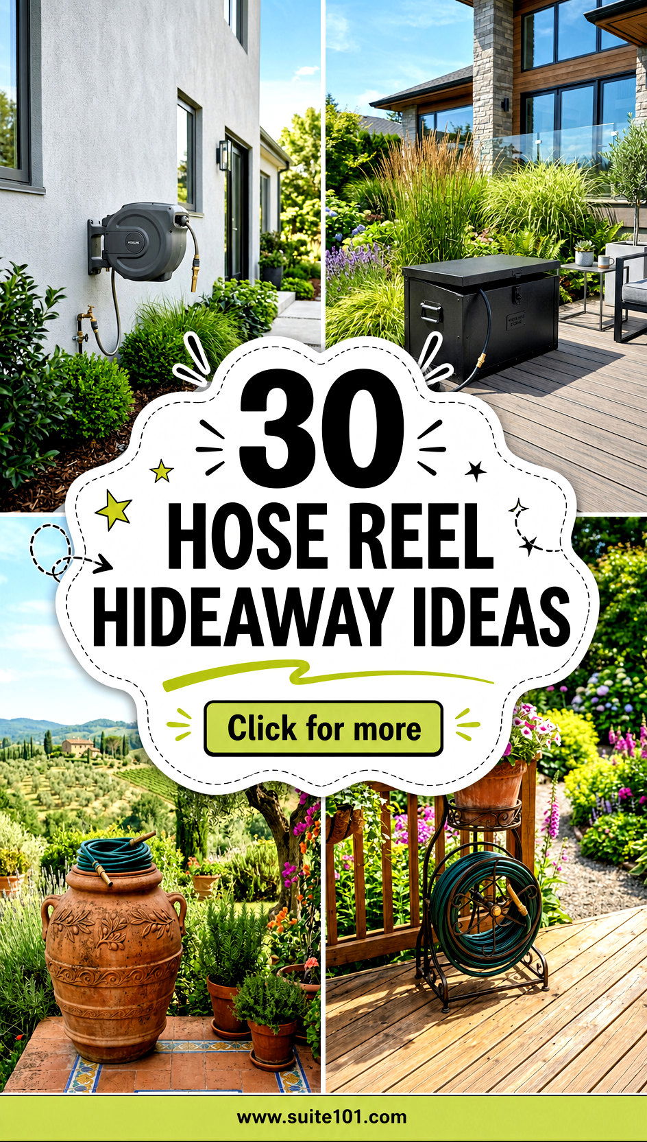 30 Hose Reel Hideaway Ideas for Neat Practical Landscaping - 30 Hose Reel Hideaway Ideas for Neat, Practical Landscaping