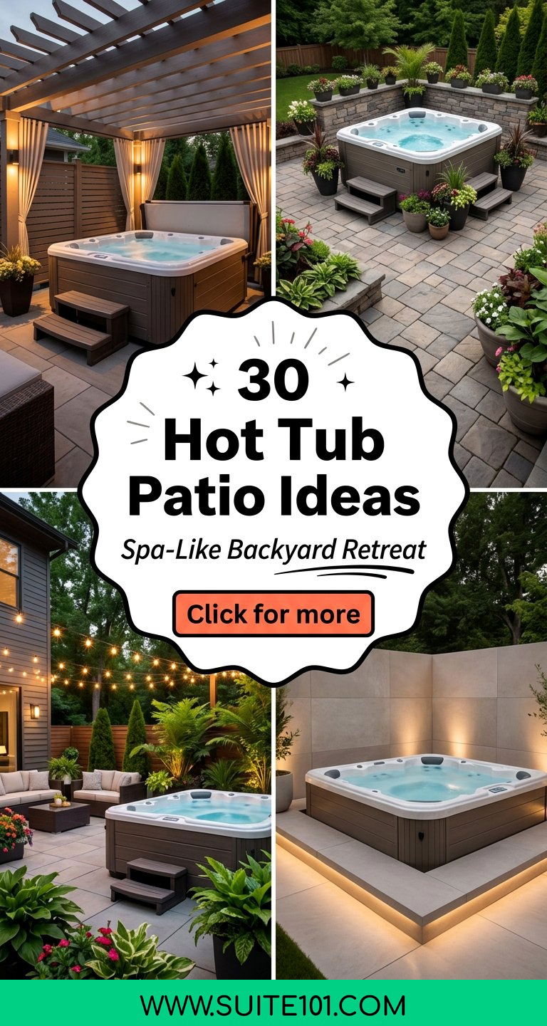 30 Hot Tub Patio Ideas for a Spa-Like Backyard Retreat - 30 Hot Tub Patio Ideas for a Spa-Like Backyard Retreat