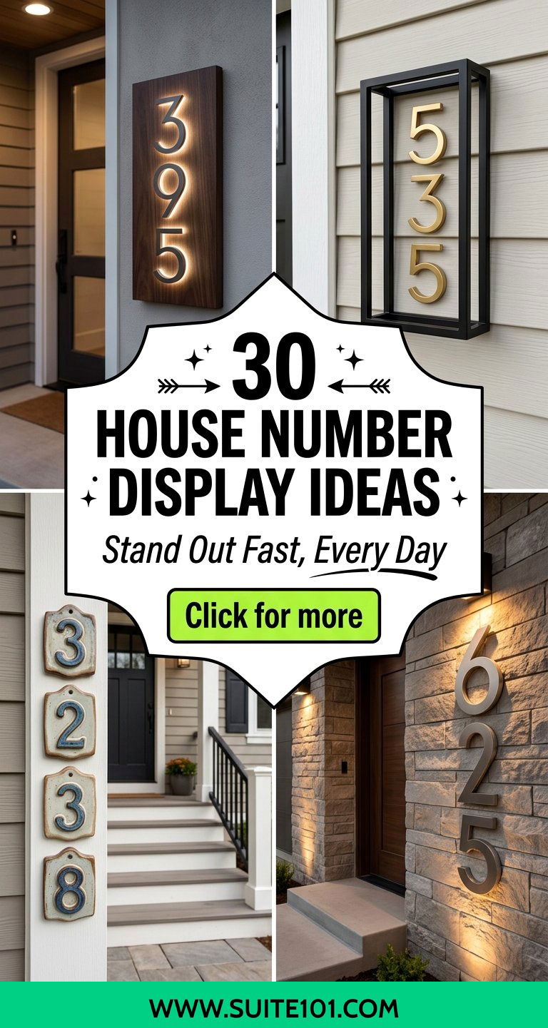 30 House Number Display Ideas Stand Out Front Door Style Fast - 30 House Number Display Ideas: Stand Out Front Door Style Fast