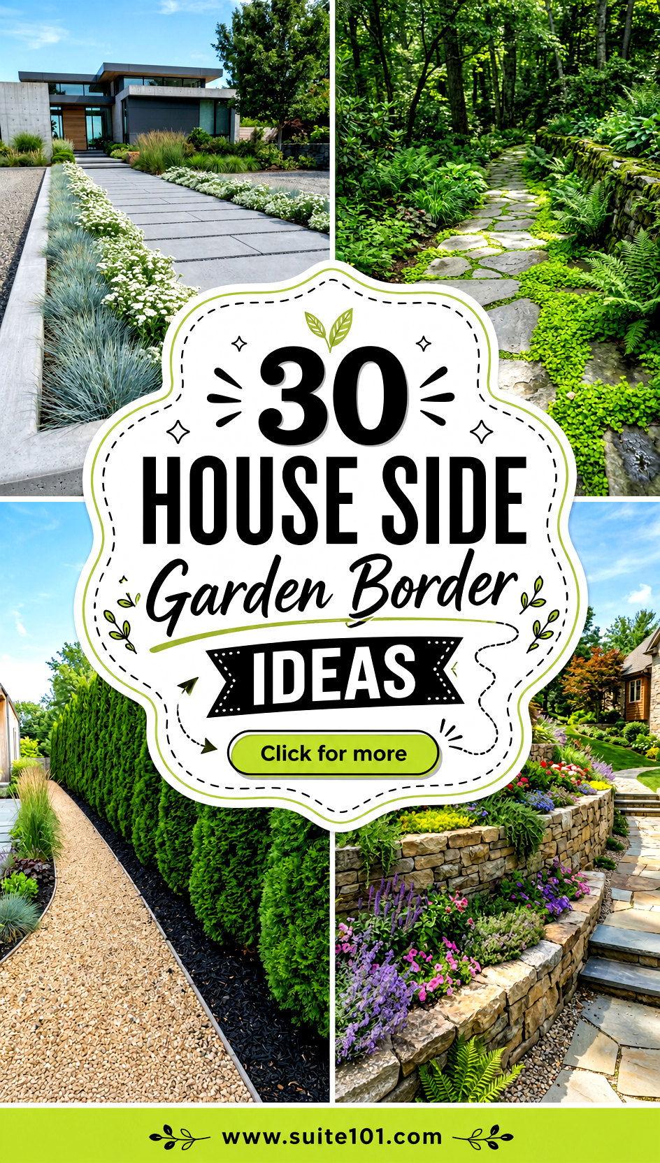 30 House Side Garden Border Ideas for a Clean Colorful Pathway - 30 House Side Garden Border Ideas for a Clean, Colorful Pathway