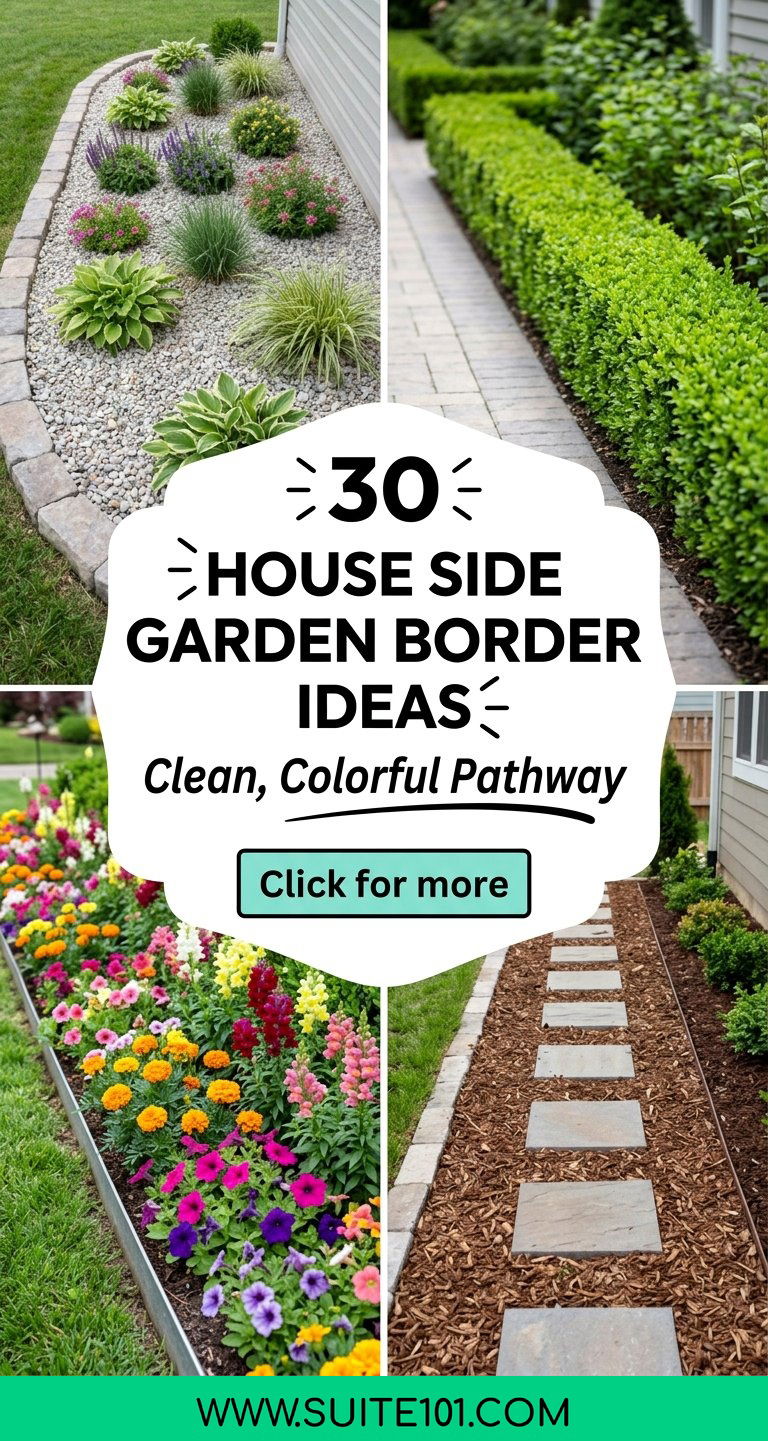 30 House Side Garden Border Ideas for a Clean Colorful Pathway - 30 House Side Garden Border Ideas for a Clean, Colorful Pathway