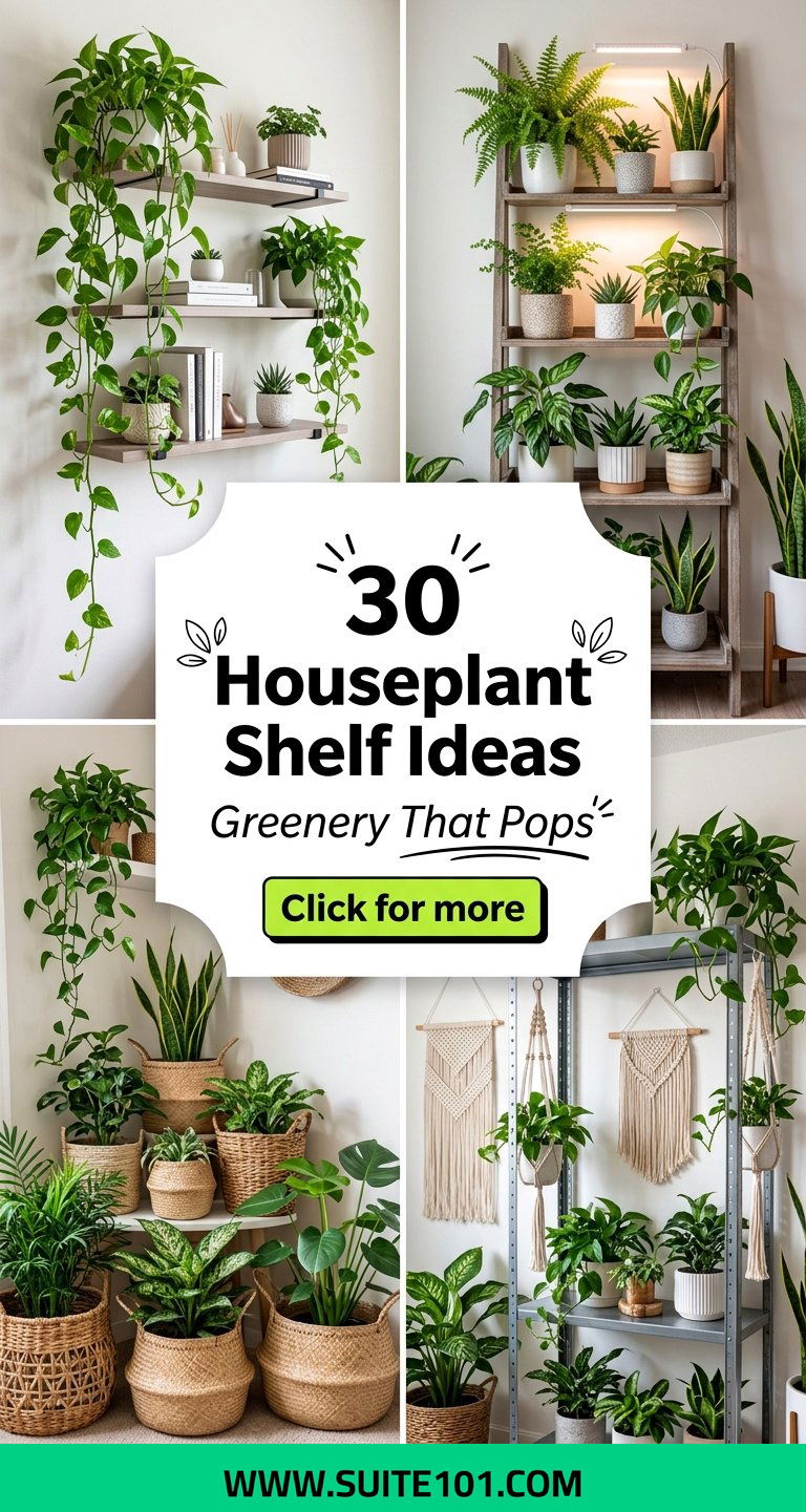 30 Houseplant Shelf Ideas to Style Your Space With Greenery - 30 Houseplant Shelf Ideas to Style Your Space With Greenery