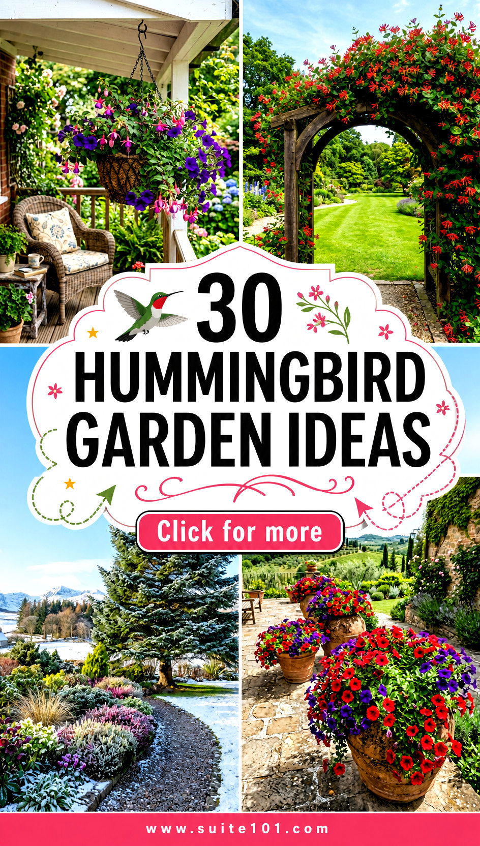 30 Hummingbird Garden Ideas to Attract More Beautiful Visitors - 30 Hummingbird Garden Ideas to Attract More Beautiful Visitors