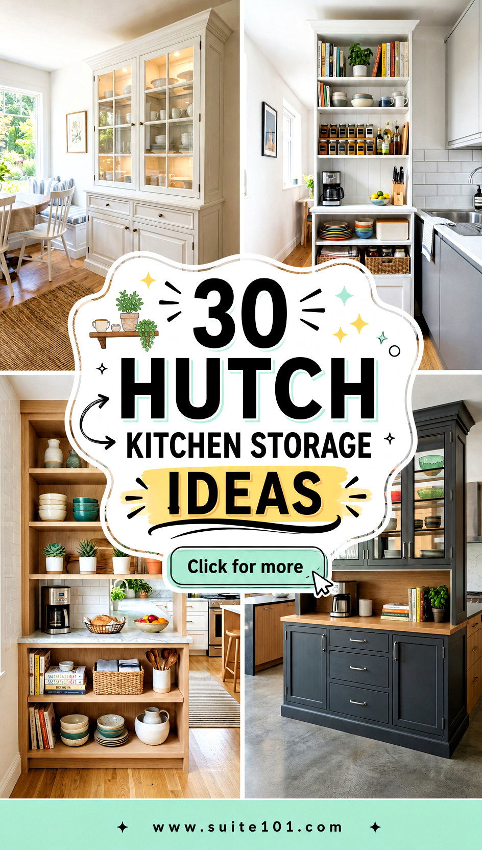 30 Hutch Kitchen Storage Ideas To Declutter In Style Today - 30 Hutch Kitchen Storage Ideas To Declutter In Style Today