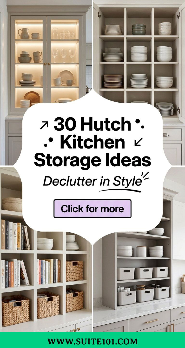 30 Hutch Kitchen Storage Ideas To Declutter In Style Today - 30 Hutch Kitchen Storage Ideas To Declutter In Style Today