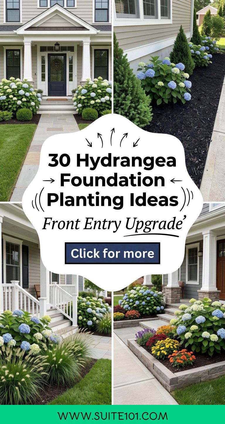 30 Hydrangea Foundation Planting Ideas for a Front Entry Upgrade - 30 Hydrangea Foundation Planting Ideas for a Front Entry Upgrade