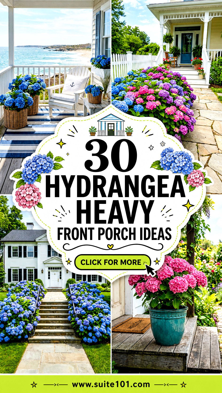 30 Hydrangea Heavy Front Porch Ideas For Maximum Curb Charm - 30 Hydrangea Heavy Front Porch Ideas For Maximum Curb Charm