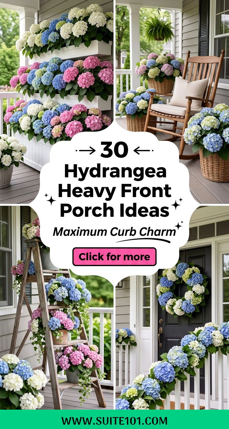 30 Hydrangea Heavy Front Porch Ideas For Maximum Curb Charm - 30 Hydrangea Heavy Front Porch Ideas For Maximum Curb Charm
