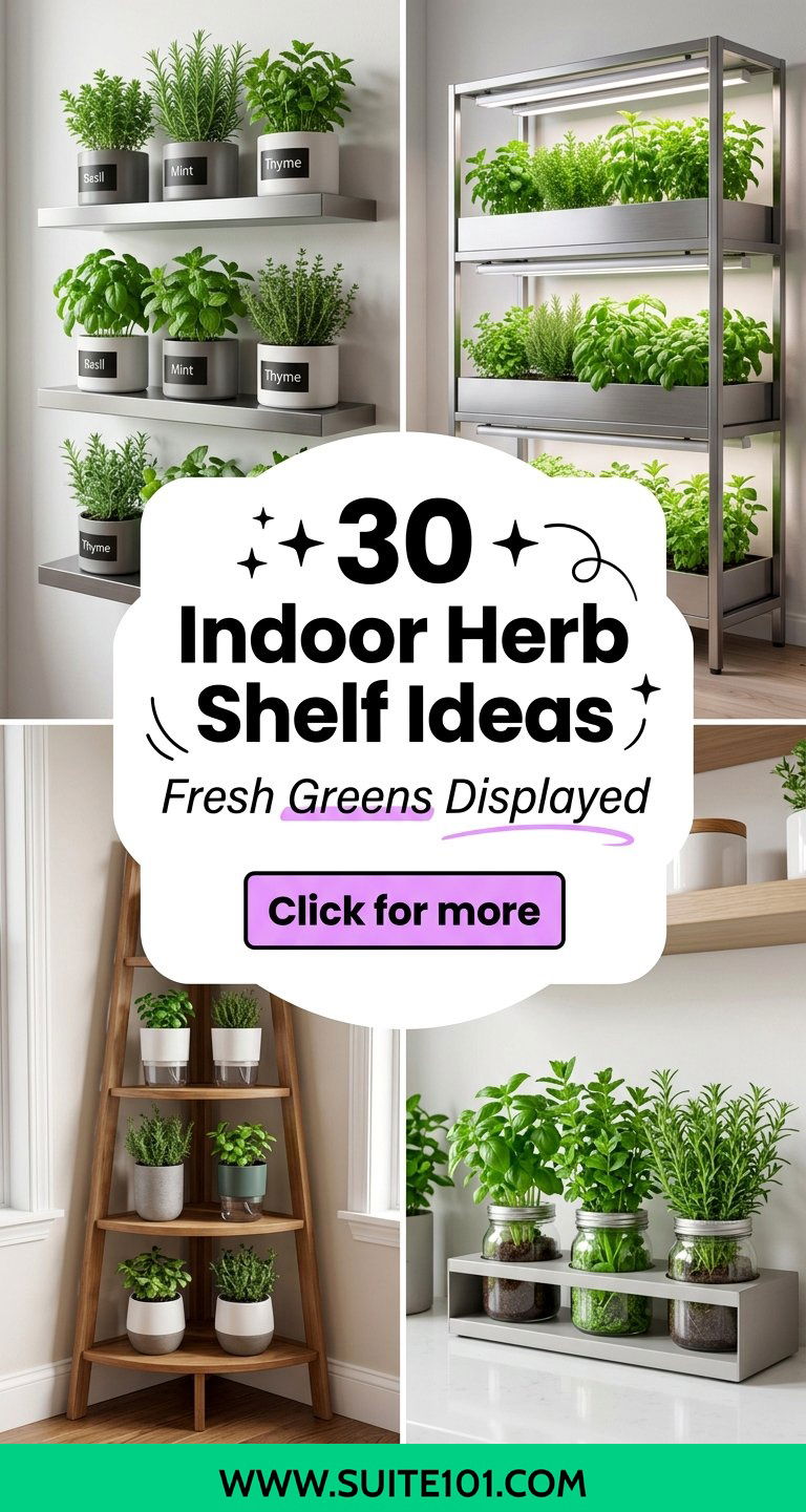 30 Indoor Herb Shelf Ideas to Display Fresh Greens Beautifully - 30 Indoor Herb Shelf Ideas to Display Fresh Greens Beautifully