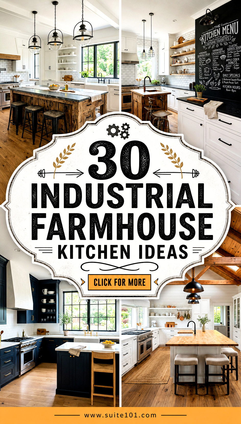 30 Industrial Farmhouse Kitchen Ideas with Rustic Charm - 30 Industrial Farmhouse Kitchen Ideas with Rustic Charm