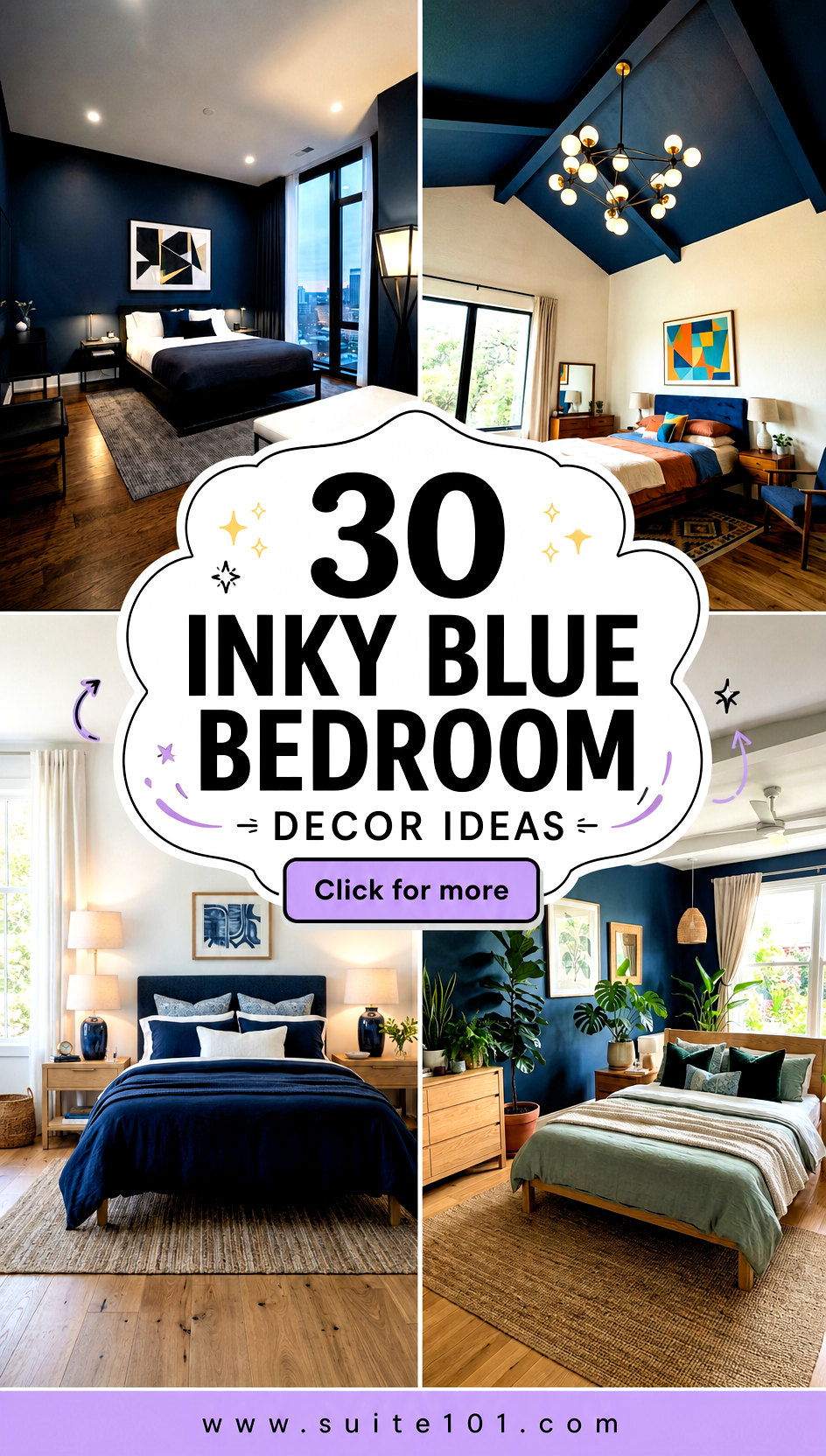 30 Inky Blue Bedroom Decor Ideas For Dreamy Moody Sleep - 30 Inky Blue Bedroom Decor Ideas For Dreamy, Moody Sleep