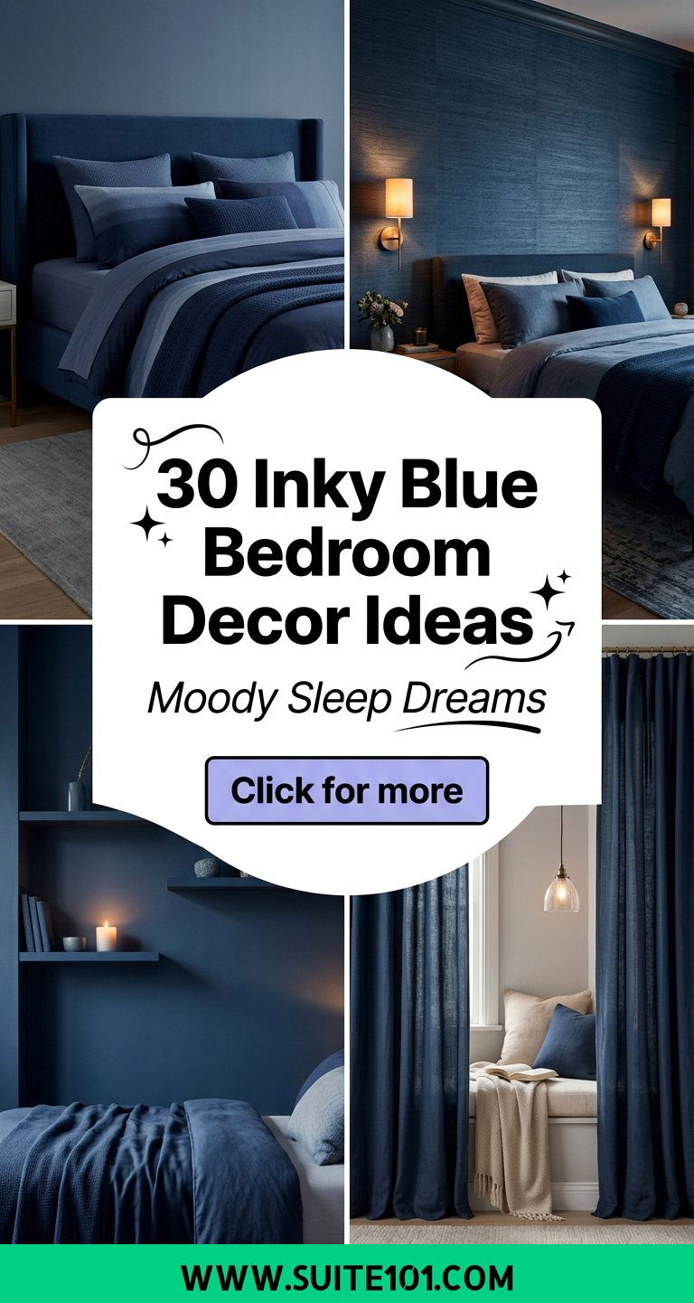 30 Inky Blue Bedroom Decor Ideas For Dreamy Moody Sleep - 30 Inky Blue Bedroom Decor Ideas For Dreamy, Moody Sleep