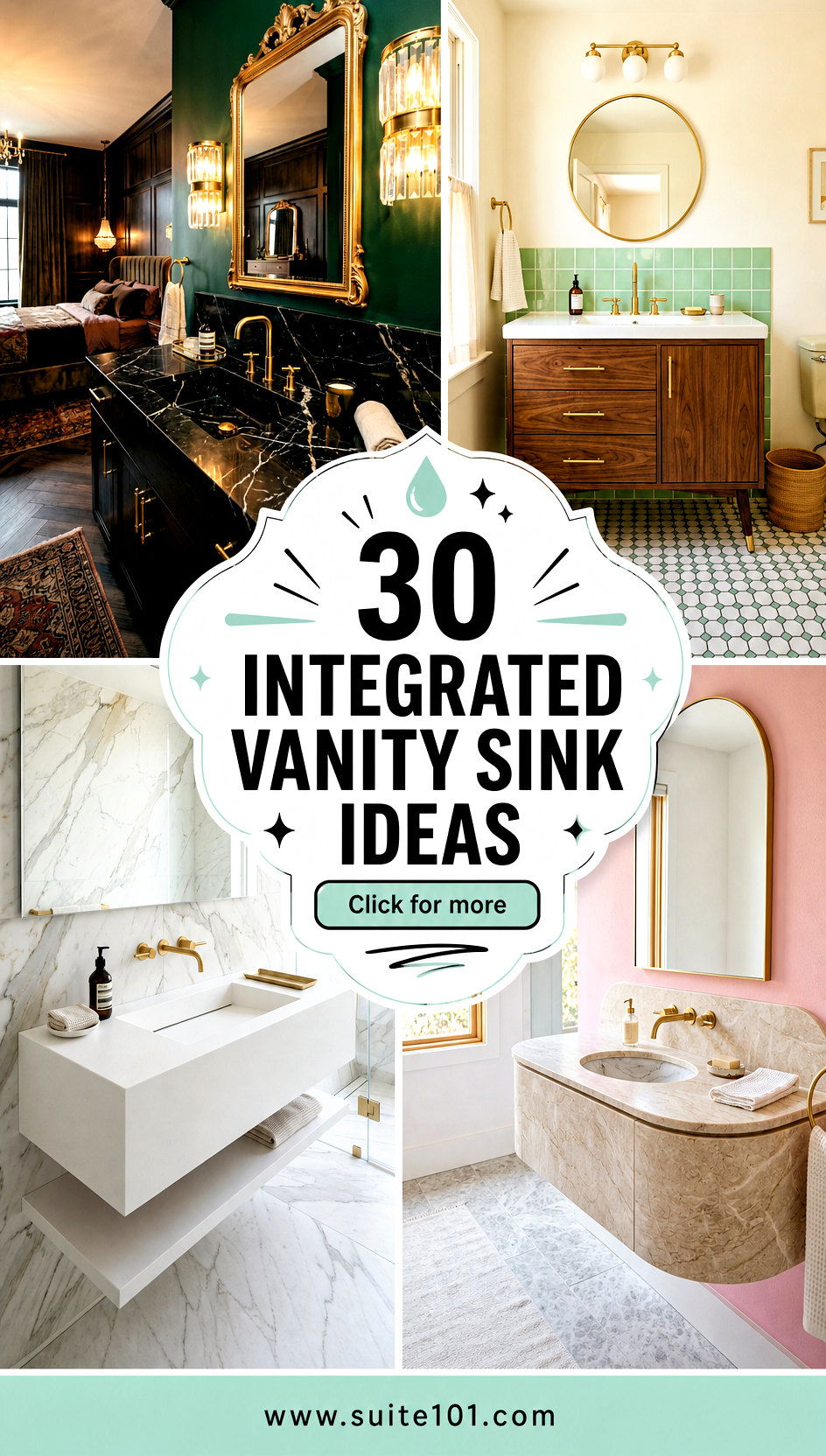 30 Integrated Vanity Sink Ideas For Sleek Bathroom Storage - 30 Integrated Vanity Sink Ideas For Sleek Bathroom Storage