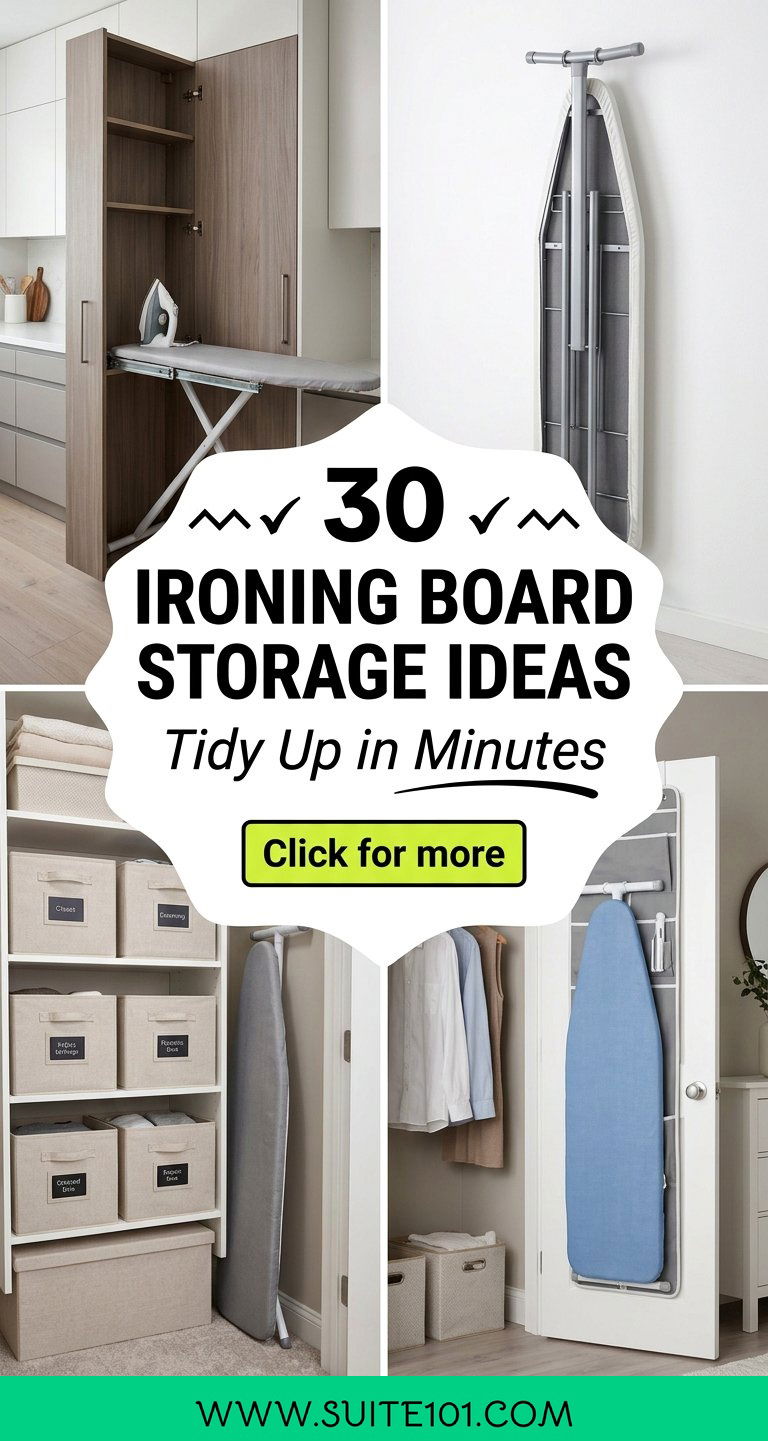 30 Ironing Board Storage Ideas to Tidy Up in Minutes Daily - 30 Ironing Board Storage Ideas to Tidy Up in Minutes Daily