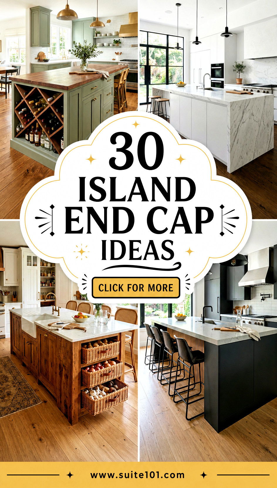 30 Island End Cap Ideas to Upgrade Your Kitchen Look Fast - 30 Island End Cap Ideas to Upgrade Your Kitchen Look Fast