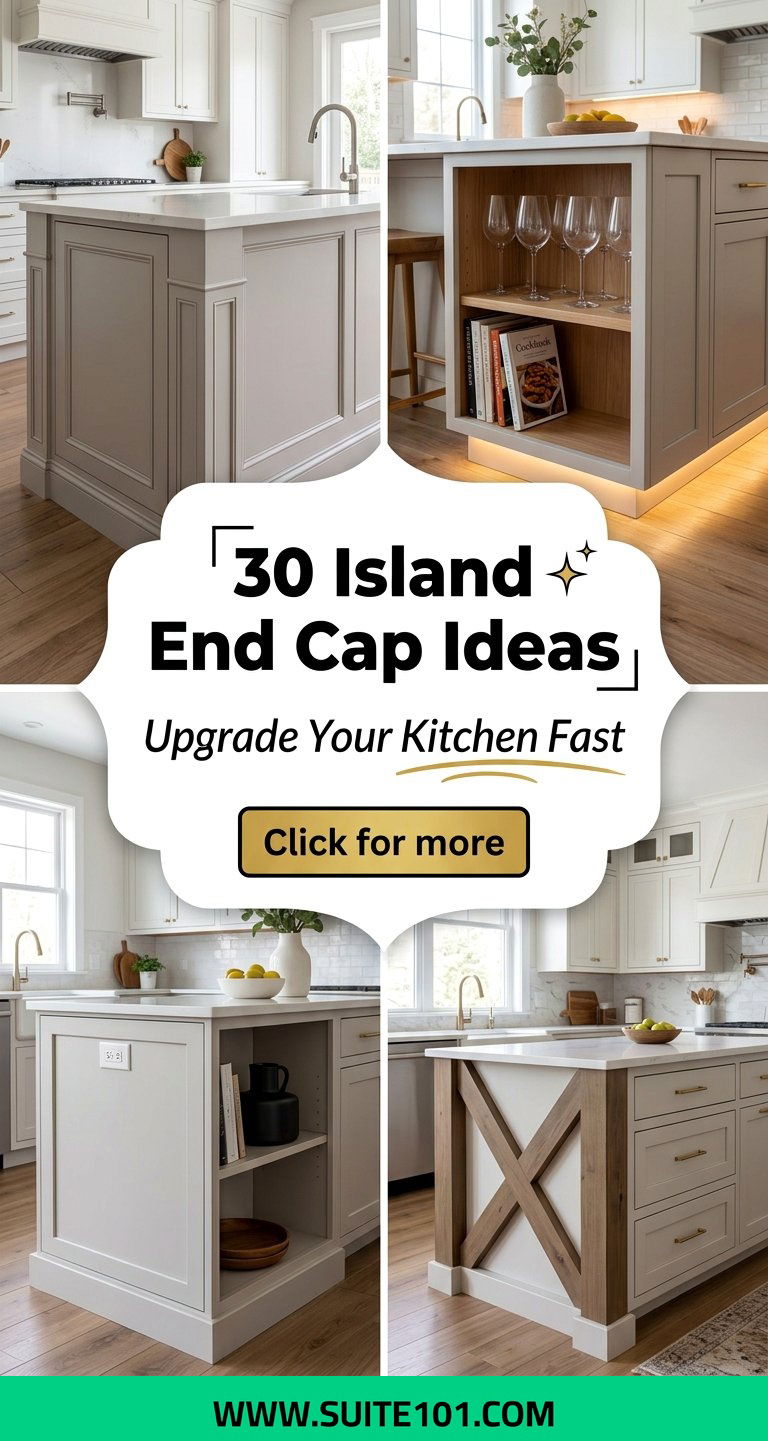 30 Island End Cap Ideas to Upgrade Your Kitchen Look Fast - 30 Island End Cap Ideas to Upgrade Your Kitchen Look Fast