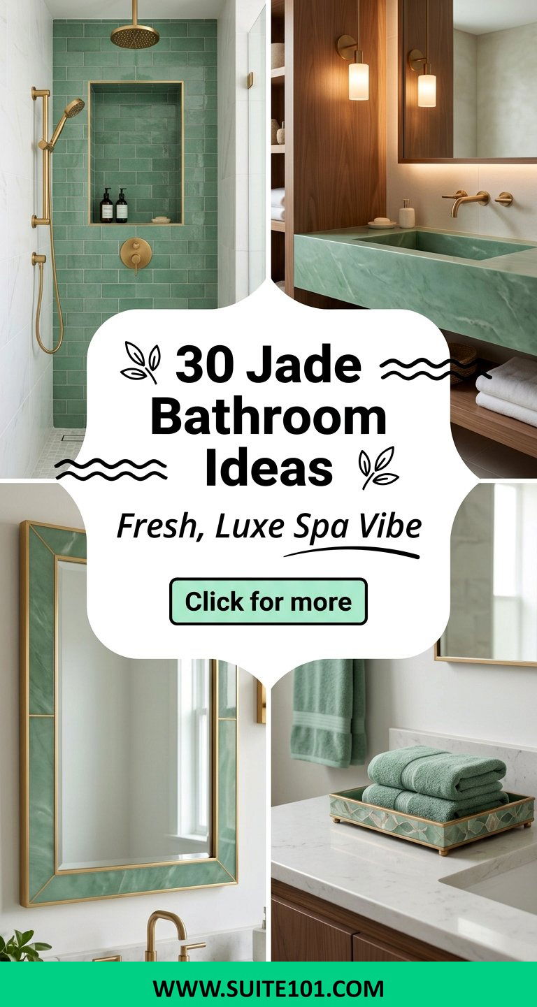30 Jade Bathroom Ideas for a Fresh Luxe Spa Vibe Every Day - 30 Jade Bathroom Ideas for a Fresh, Luxe Spa Vibe Every Day